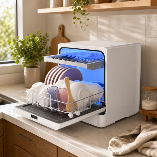 Mini Lave-Vaisselle de Comptoir 6 Couverts avec Séchage
